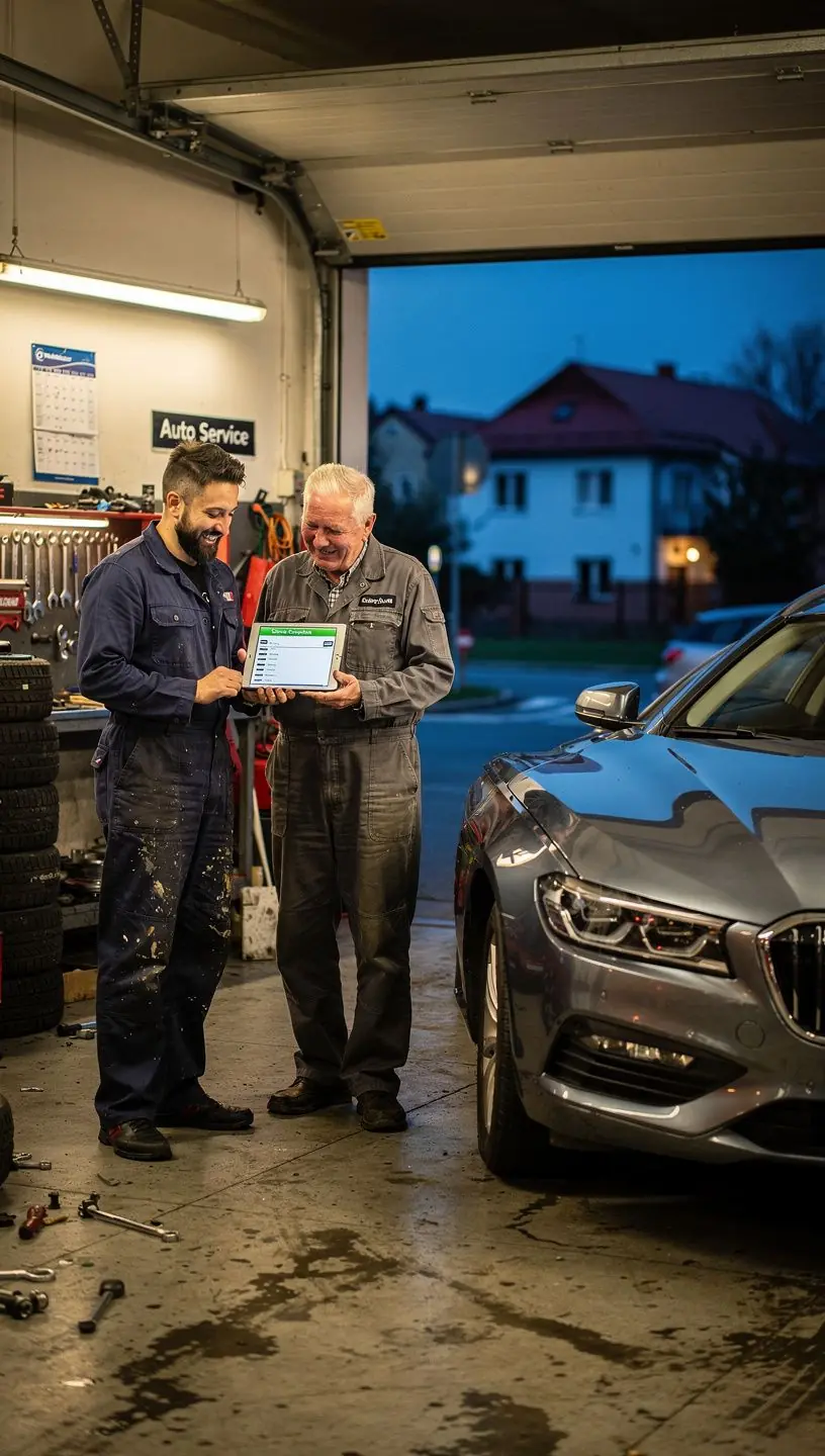 Servisný technik diagnostikuje problém v motorovom priestore vozidla.